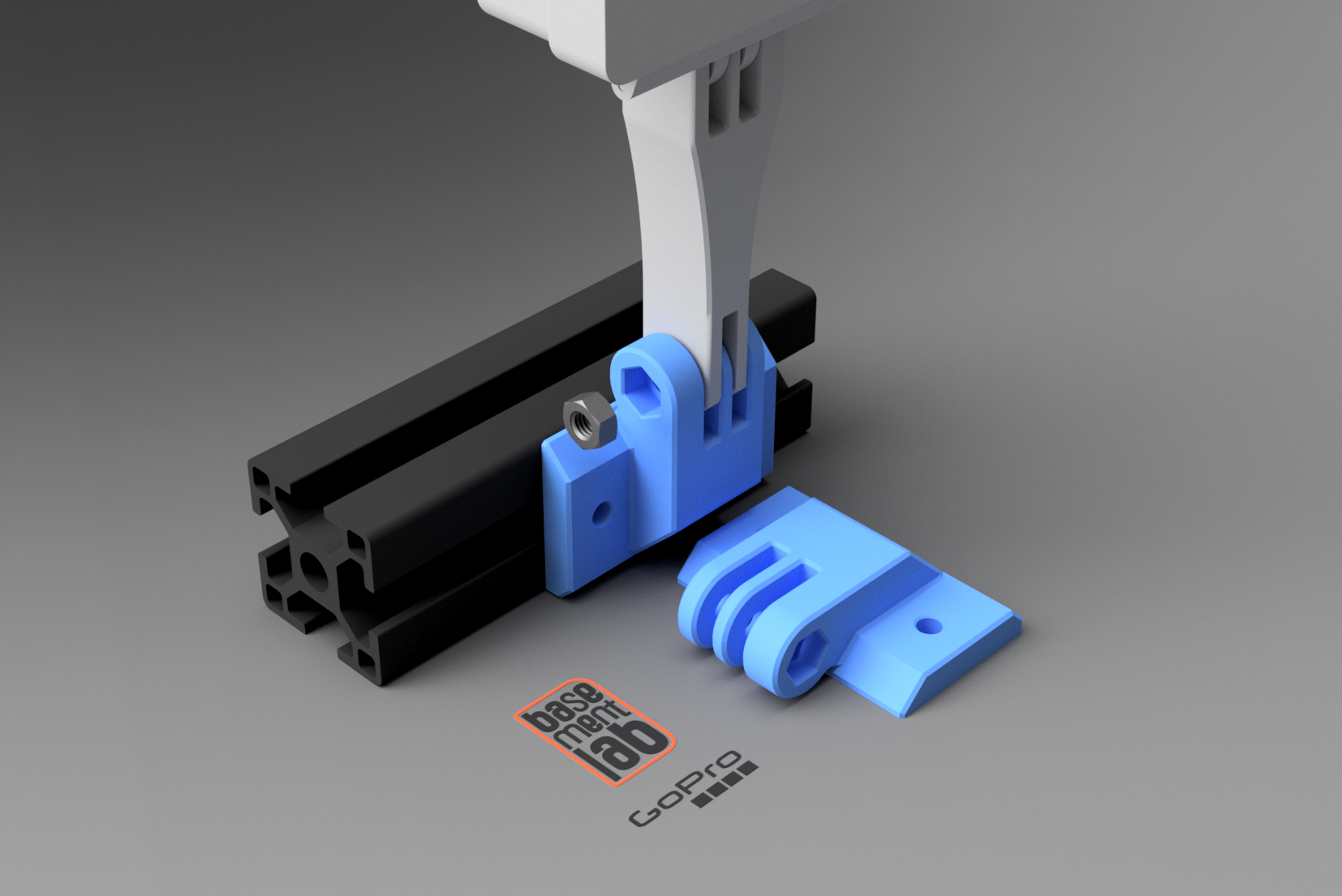 GoPro Mount / Webcam mount for 3030 Alu Profile / 3d Printer - Staffa montaggio per profilo 3030 / Stampante 3D