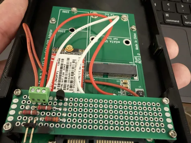 M.2 /MSATA -> SATA Adapter 3.5" Caddy w/activity mod