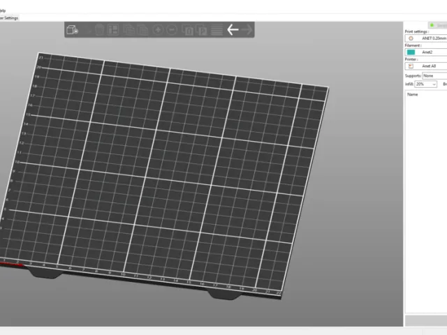 Anet A8 PrusaSlicer Custom bed model and texture