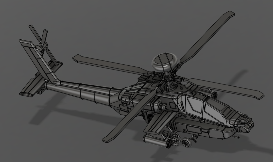 Miniatura 5 do modelo 3D AH-64D Apache Longbow 1:50 Scale Model