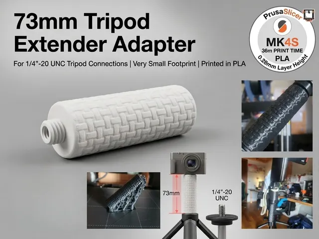 small 73mm extender for 1/4"-20 UNC tripods.