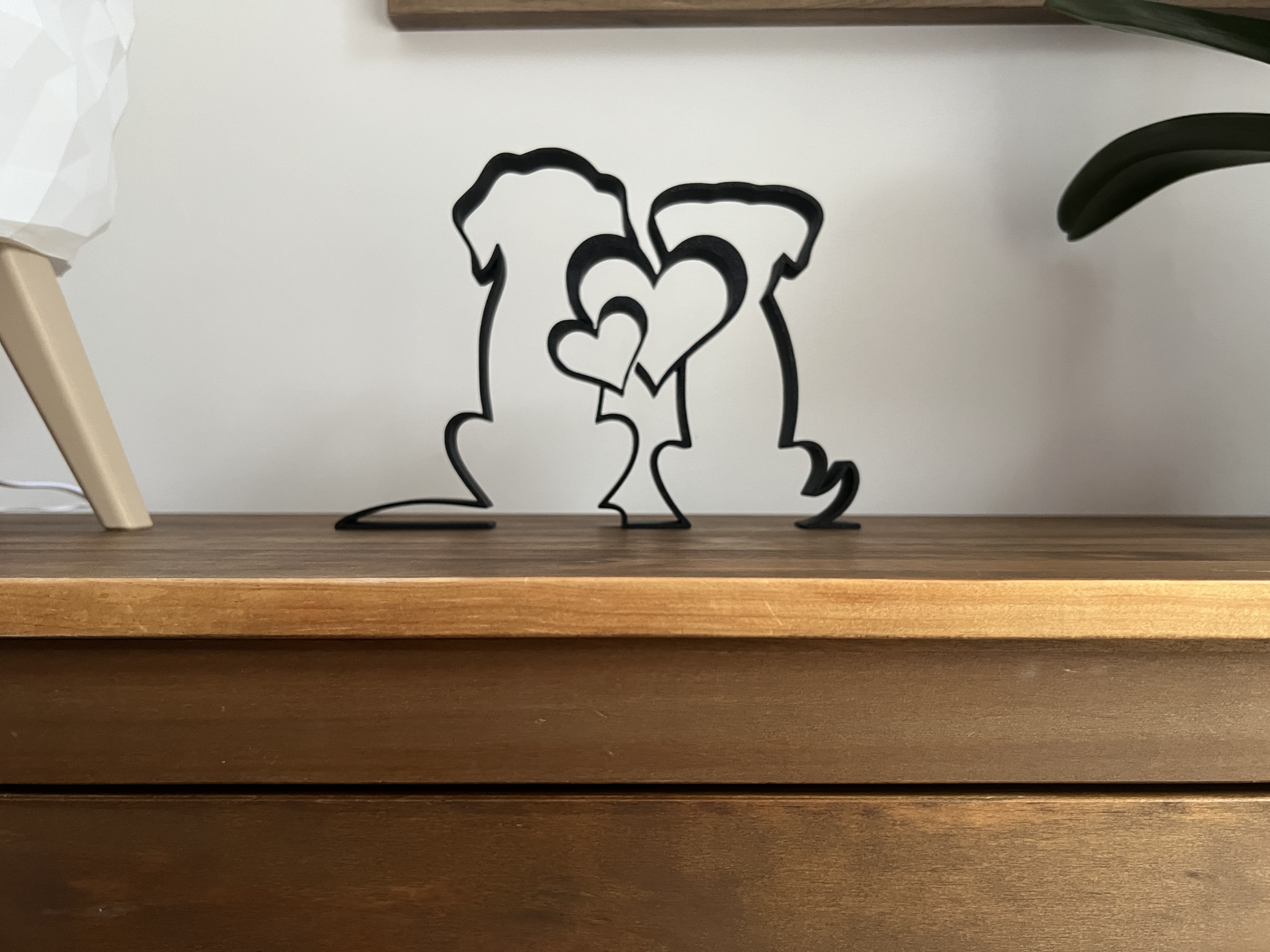 Double chiens coeur