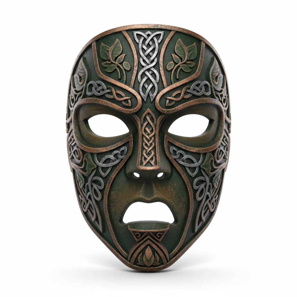 Celtic Forest Guardian, mask, cosplay, wearable, costume, face, helmet