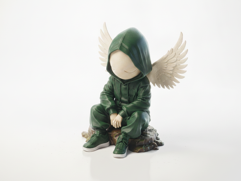Bored Demon Angel Wings Fantasy Figurine 3D Printable
