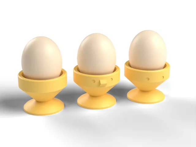 Egg Cups - Plain, Hen and Bunny, Shaped Round the Egg (OpenSCAD)