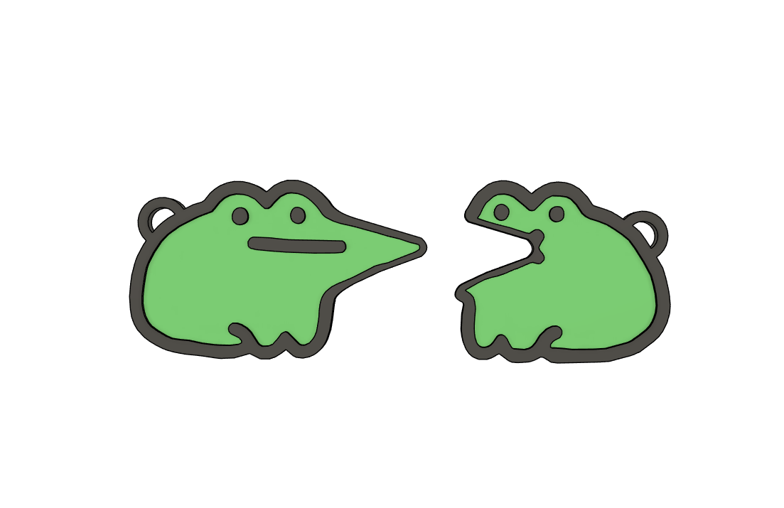 Matchy Frogs keychain