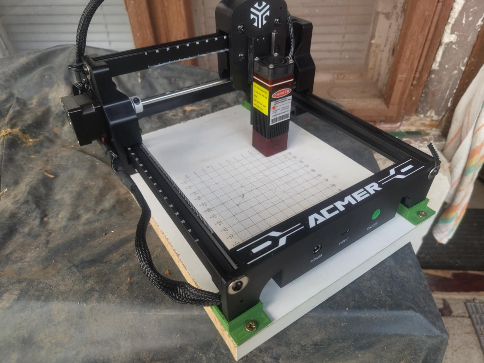 Acmer s1 wasteboard feet and grid