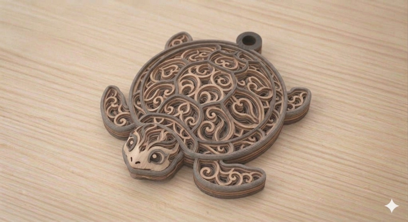 Turtle keychain