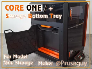 Prusa Core ONE / + storage bottom tray for model @prusaguy