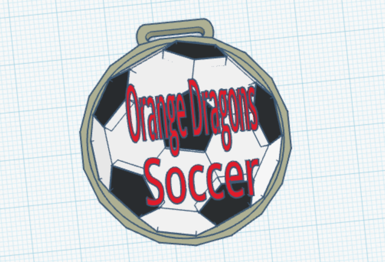 Whistle with soccer design