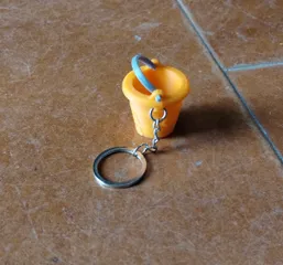 Bucket with Handle Keychain