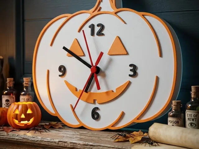 Halloween Pumpkin Clock