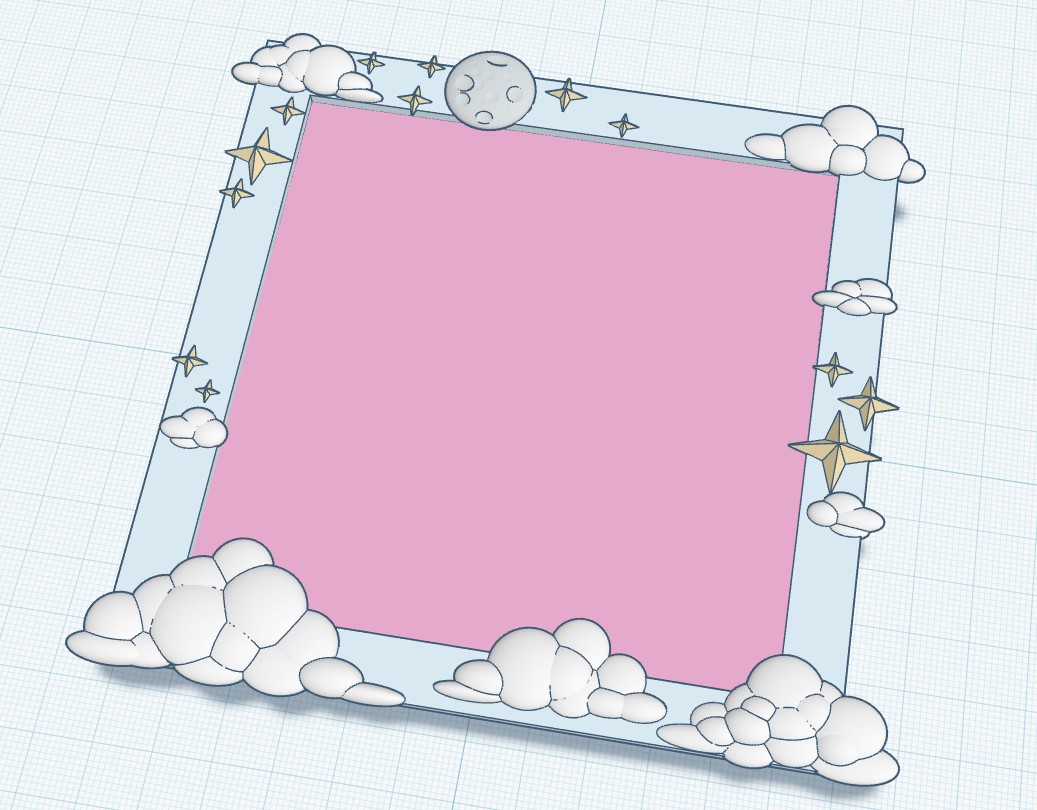 Picture frame for 10x10cm canvas