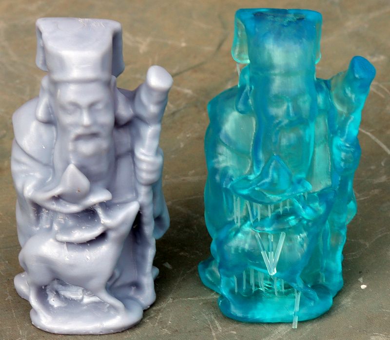 Old man with deer figurine