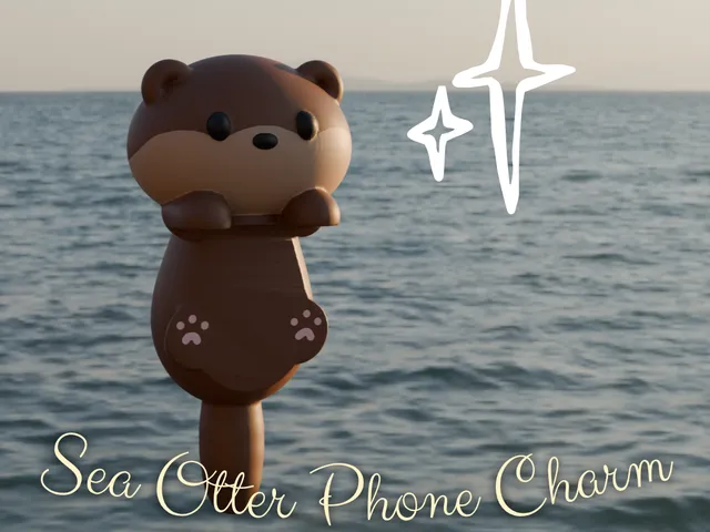 Sea Otter Phone Charm