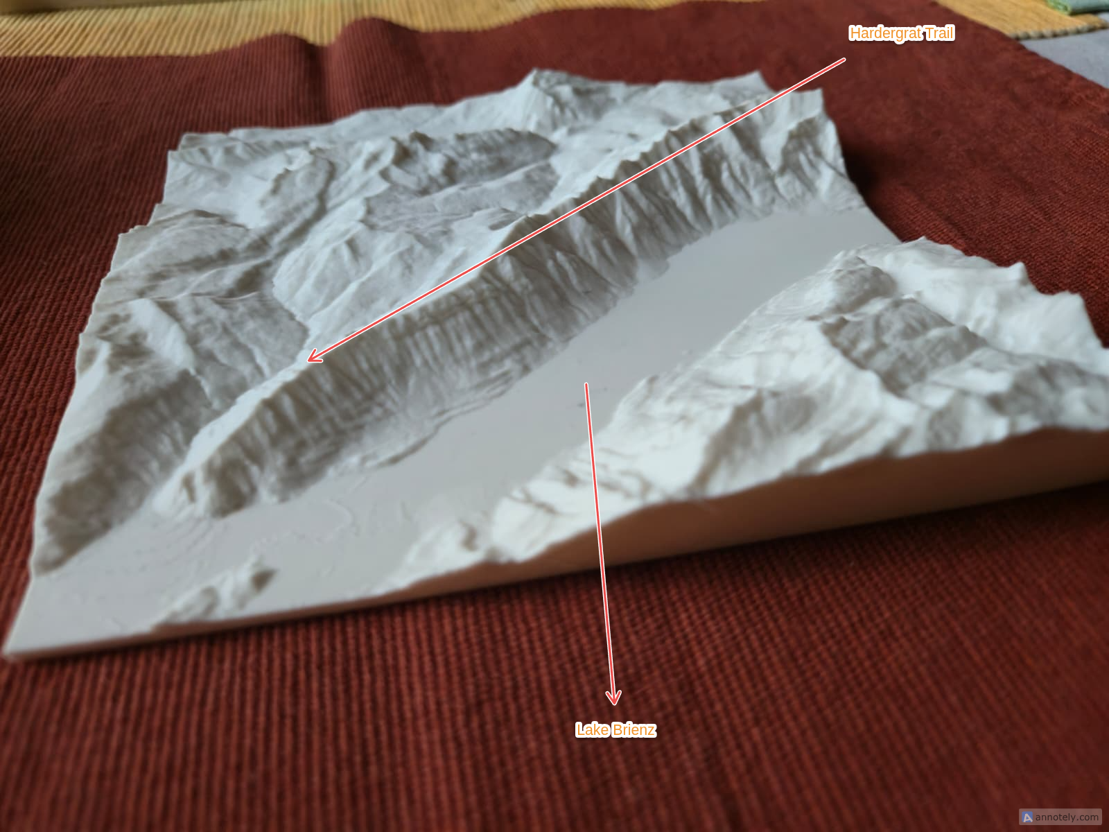 Topography Hardergrat Lake Brienz 1:110 000 , VE 1.0 3D model by TopoPrints