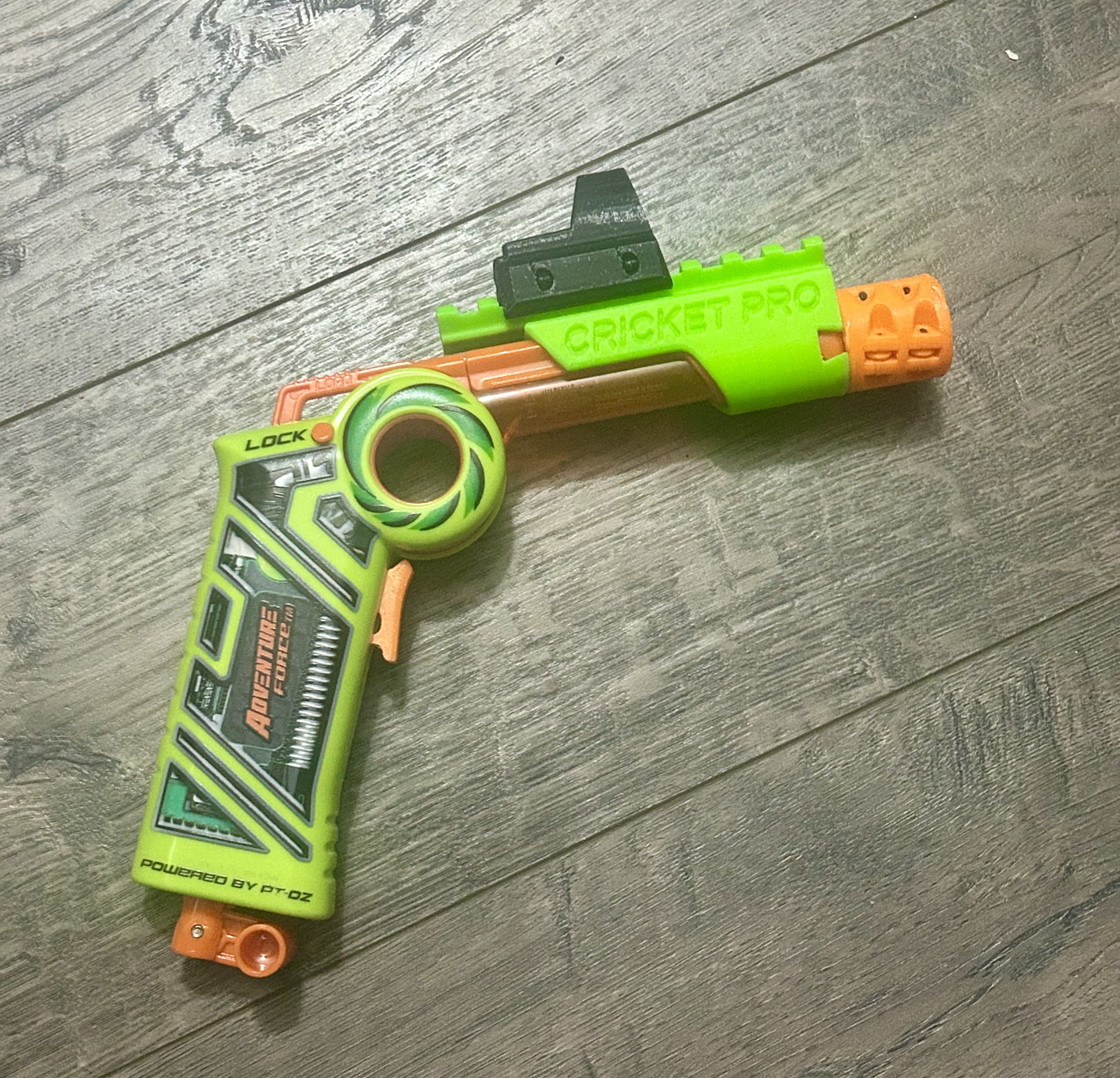 Adventure Force Cricket Pro Picatinny mounted DCAR with Rail