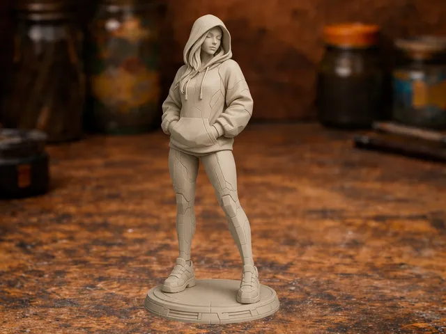 Girl in Hoodie – Casual Female Figure