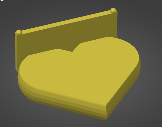 Dollhouse - Heart Bed