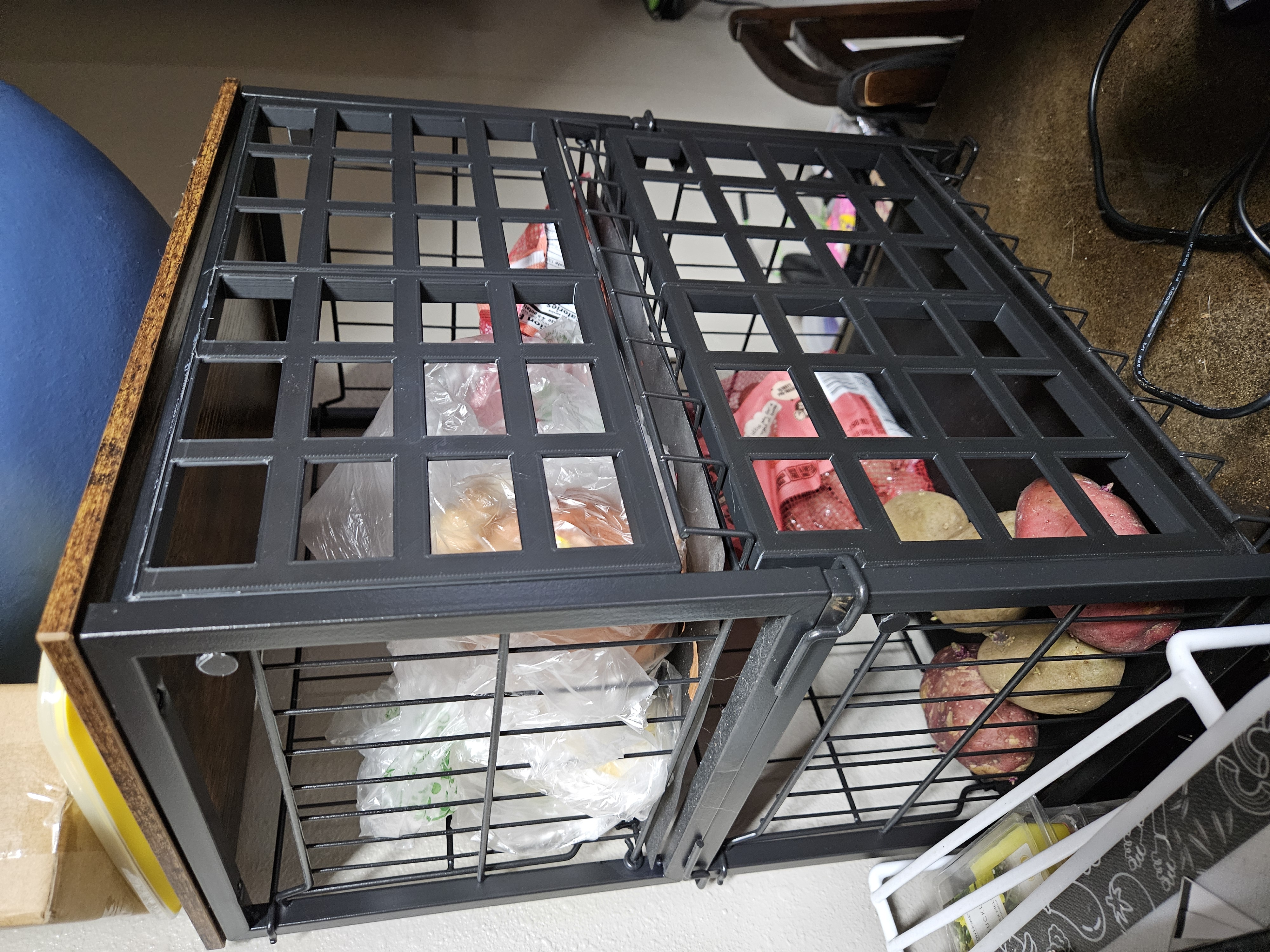 Countertop organizer door