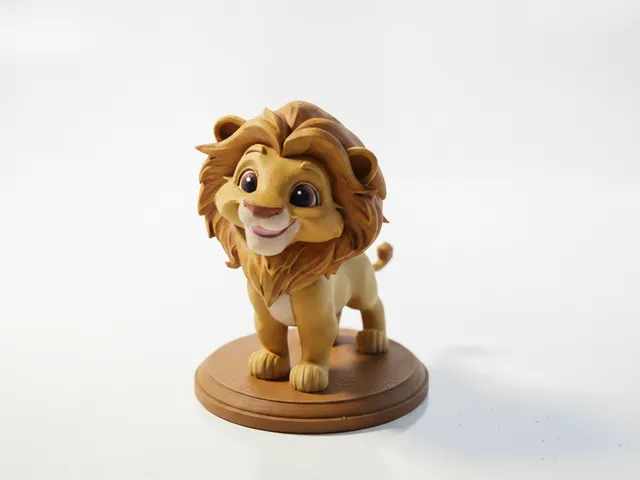 Chibi Lion Figurine Cute Animal 3D Printable