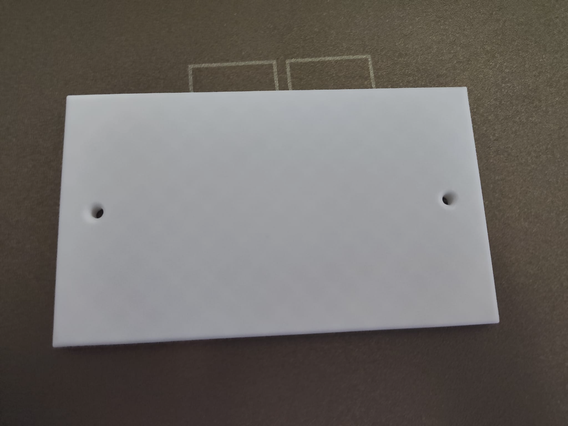 UK standard 2 gang double socket/outlet blank