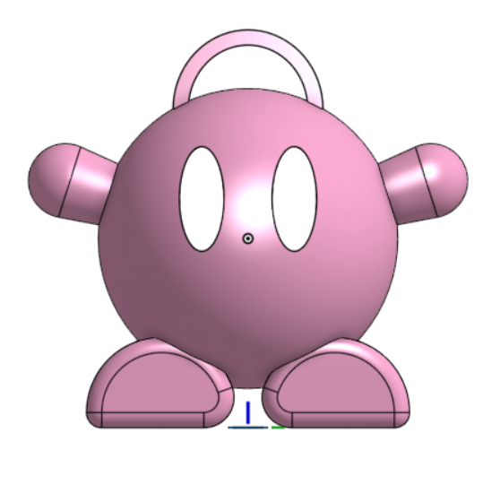 Mini Kirby Keychain 3D model