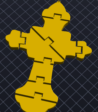cross fidget keychain
