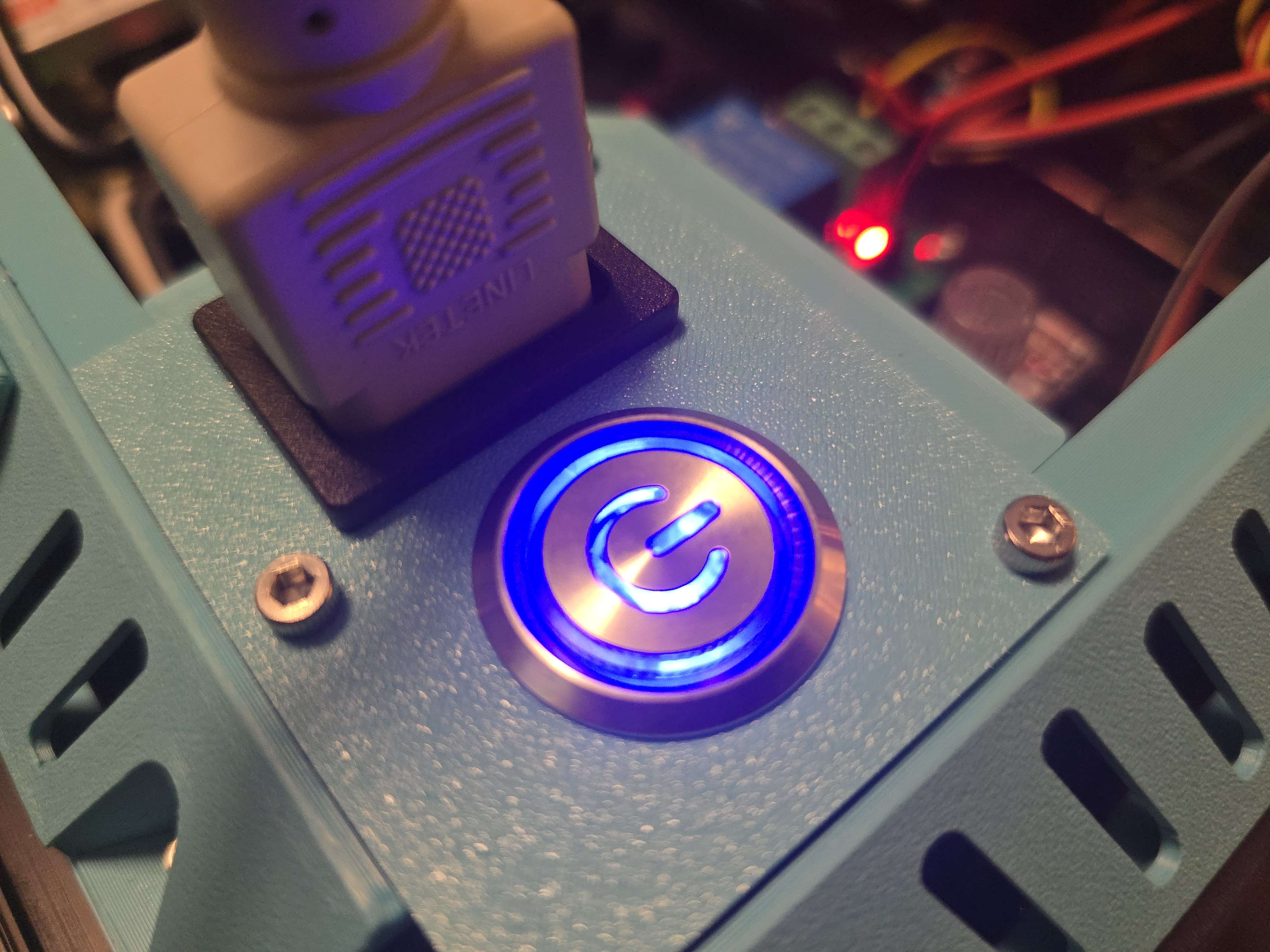 Ender 3 NG v1.2 C14 and 22 mm power button mount