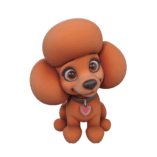 Poodle Figurine – 3D Printable Elegant Dog Model