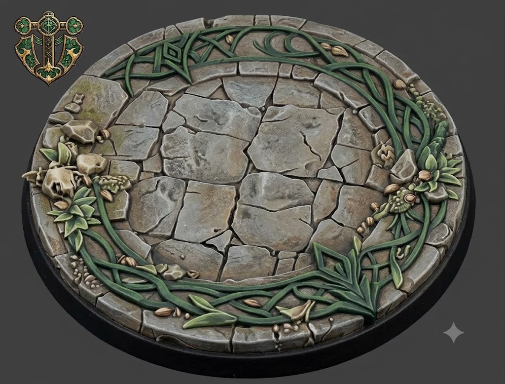 Elven Style Miniature Base 2