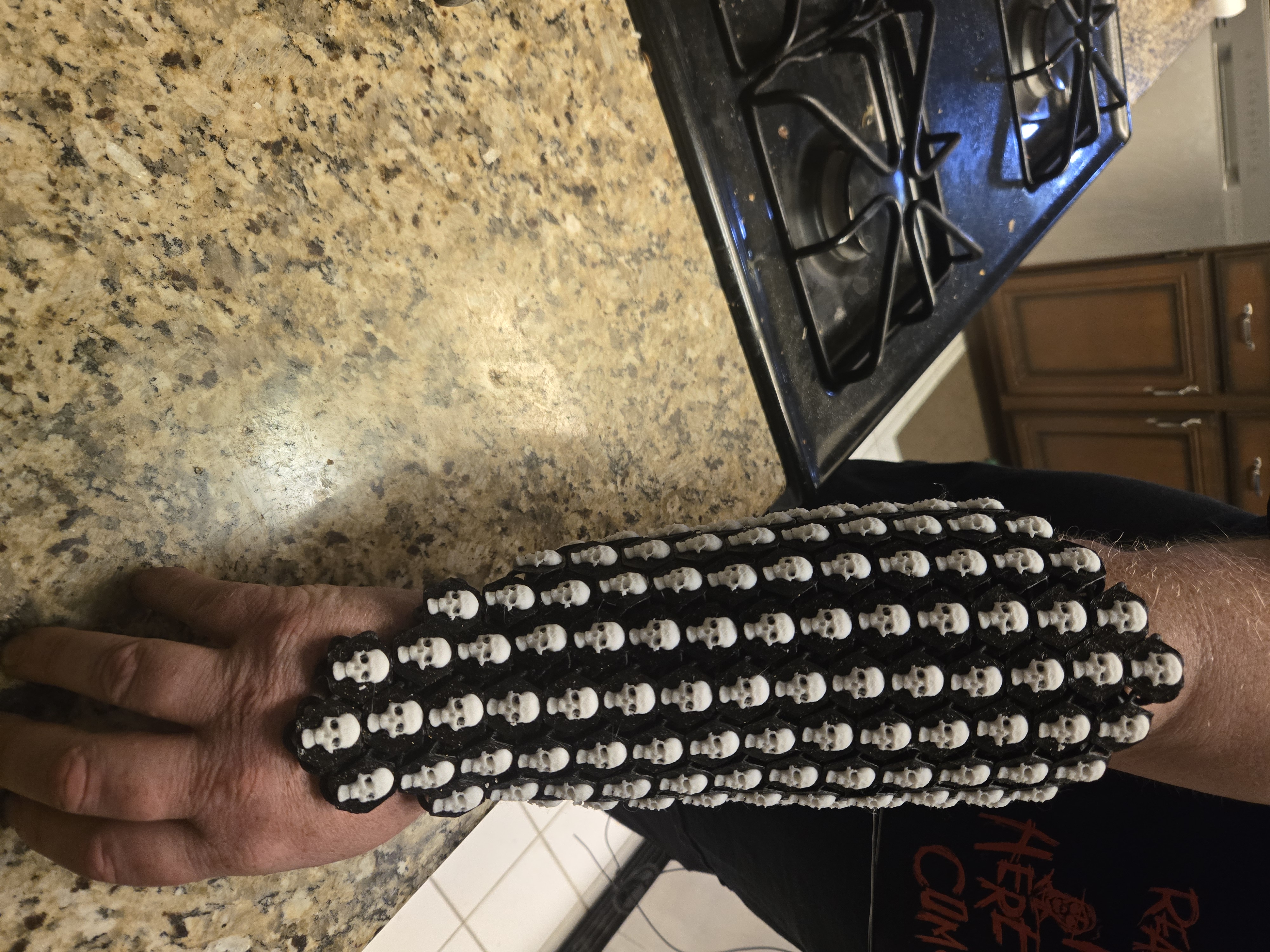 Skull chainmail glove or bracer
