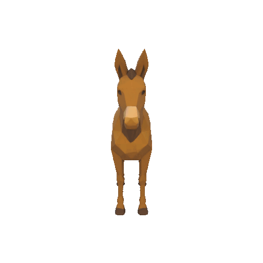 Miniatura 2 do modelo 3D Low poly donkey