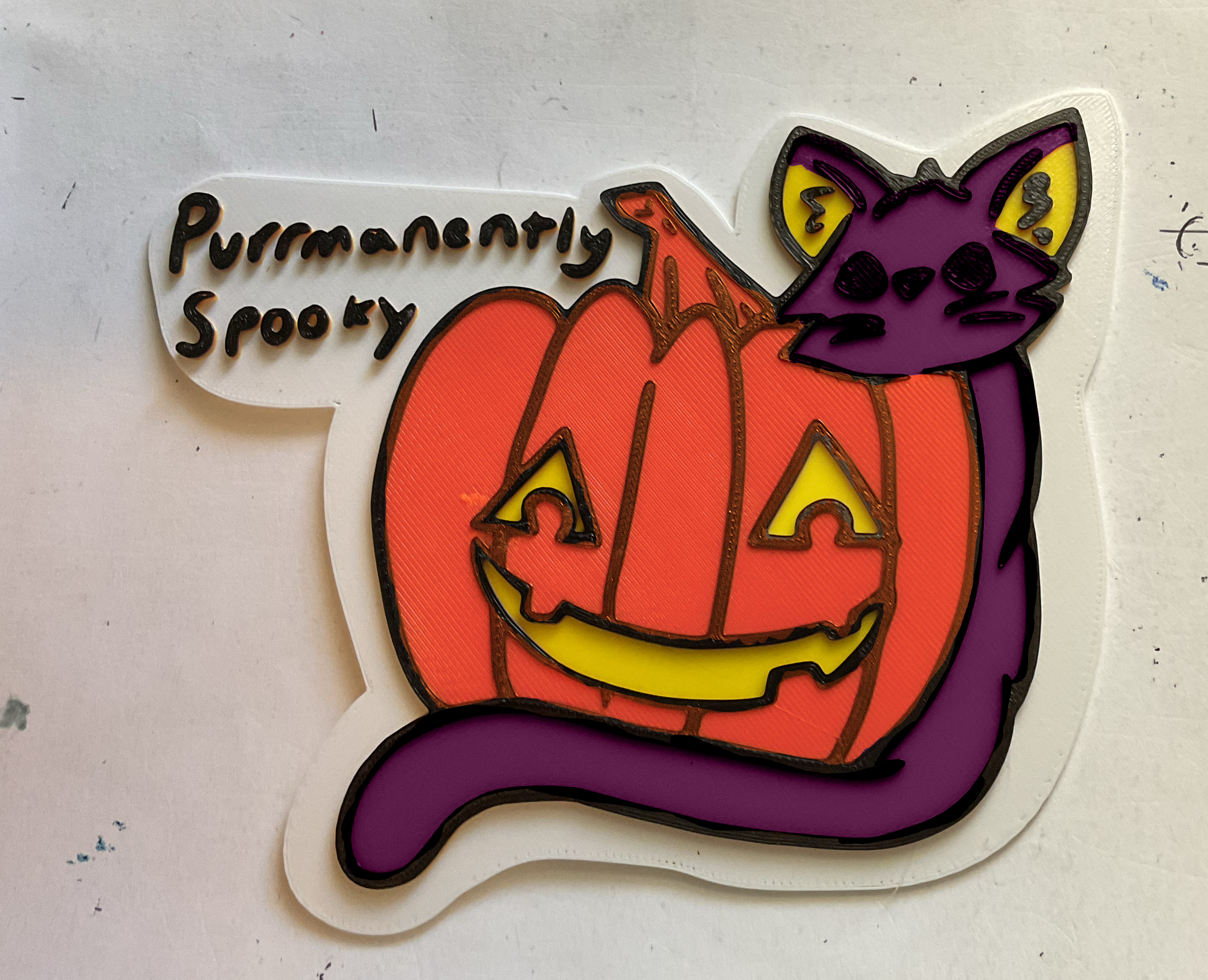 Purrmanently Spooky - Halloween Sign