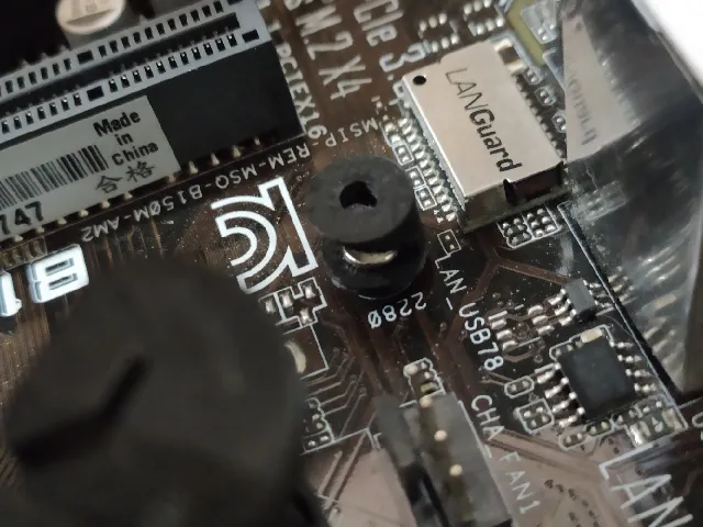 Clip to for an M.2 NVME SSD on the ASUS mainboard