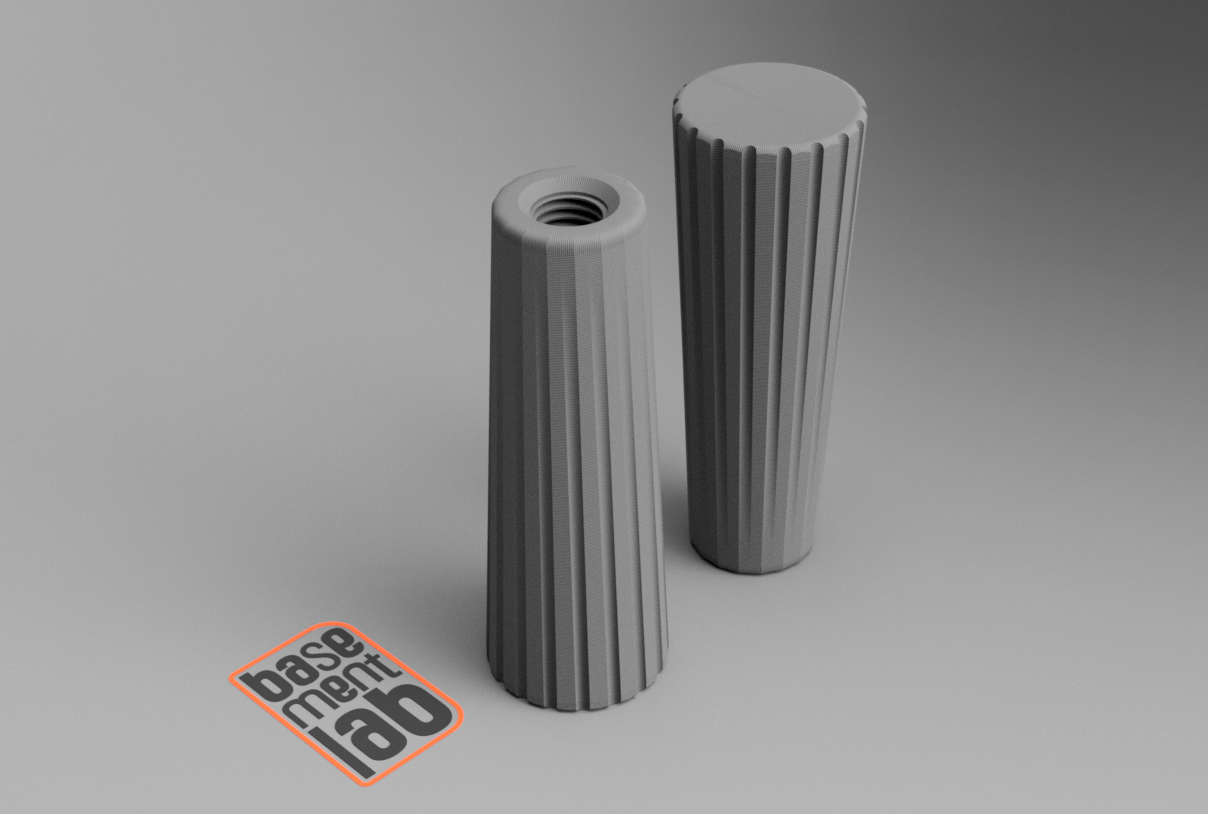 Fixed Cylindrical Handle M10 Thread - Impugnatura fissa cilindrica Filetto M10