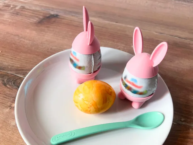 egg cup bunny style (with ears)