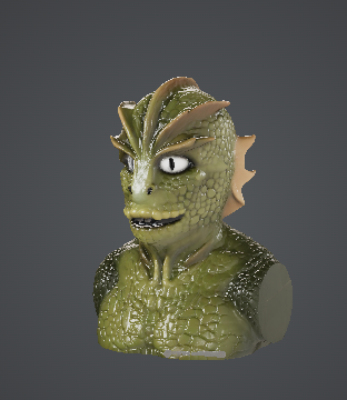 Lagarto Alienígena Inspirado en Serie de Ciencia Ficción de 1983 – Figura para Impresión 3D