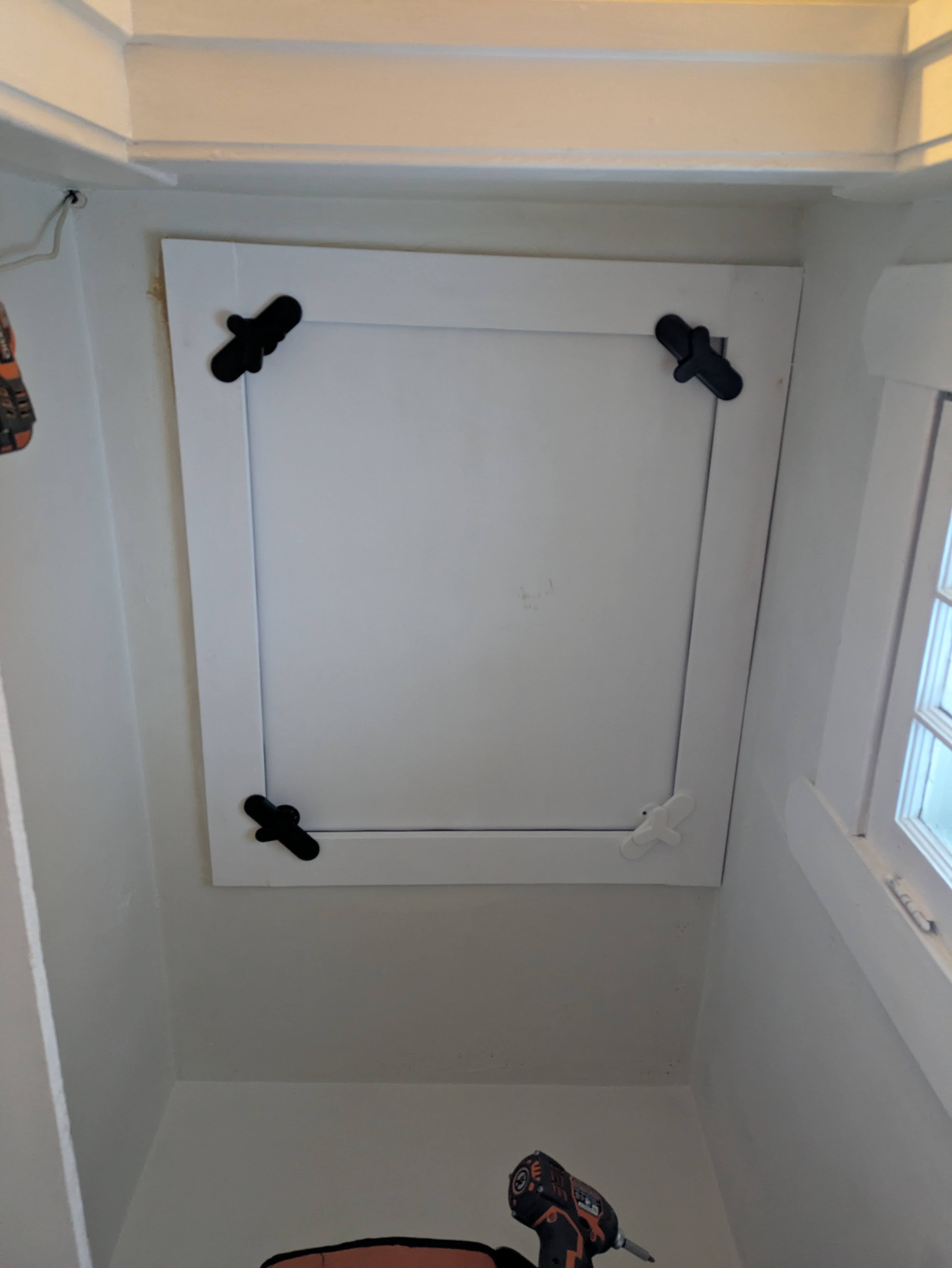 Attic Hatch air seal clamps
