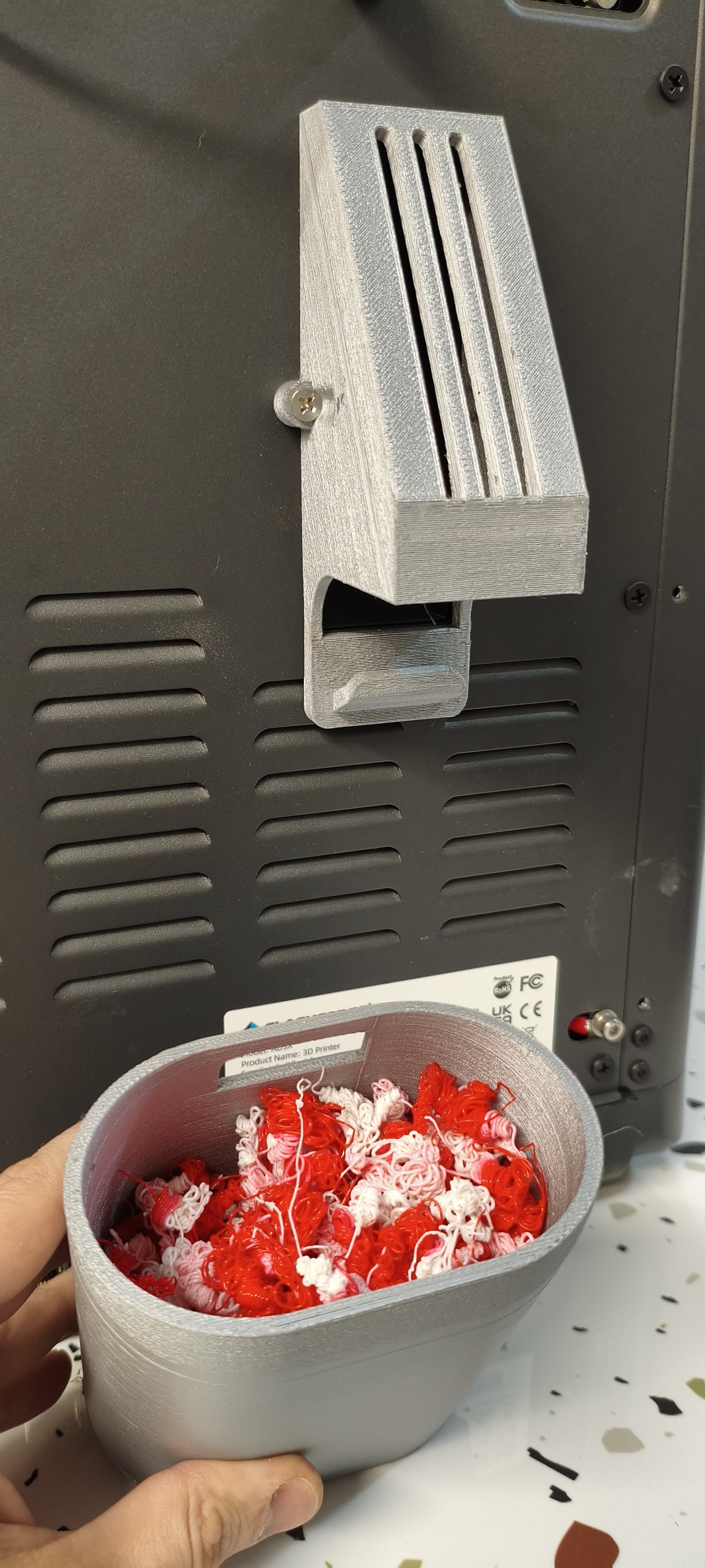 Poop Chute with removable Bin for AD5X Flashforge