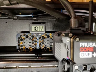 Prusa CORE One(+) Hygrometer - Thermometer mount above the rear fans