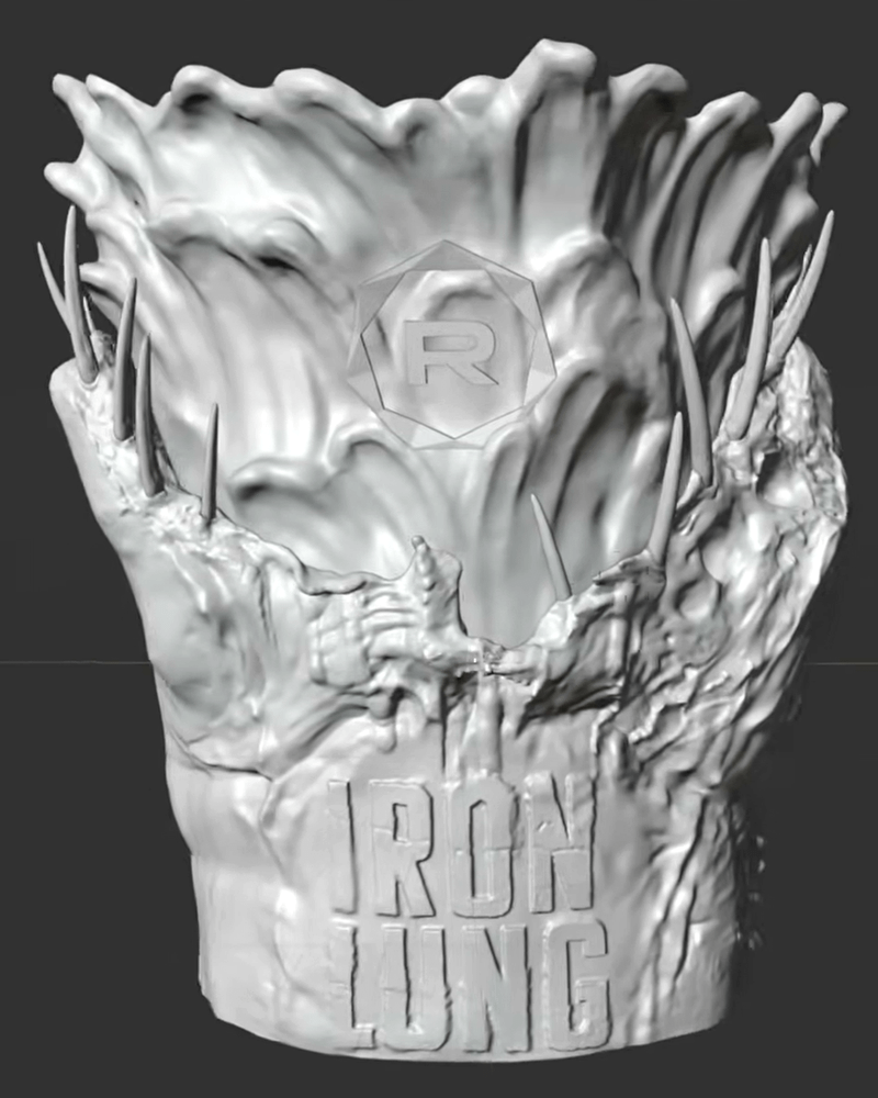 Markiplier's Iron Lung popcorn bucket