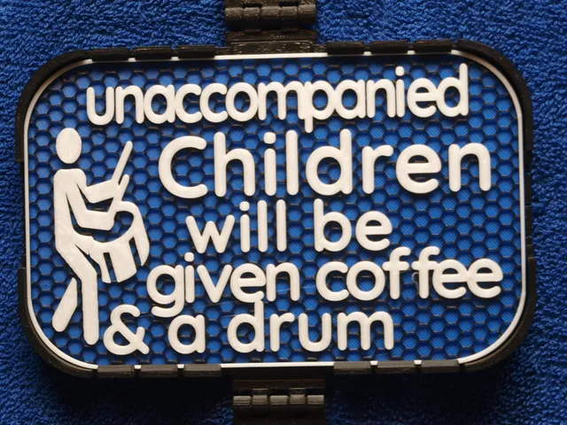 Unaccompanied children will be given a drum sign