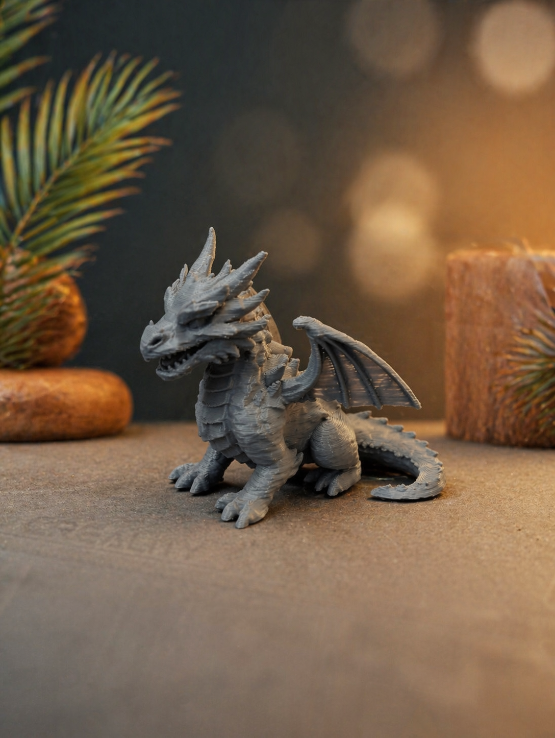 Mini sitting dragon - lots of details