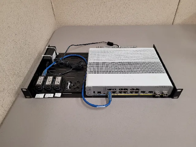 1U networking tray to go with Cisco 3560CX switch