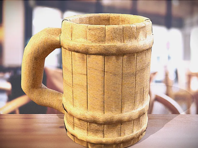 wooden mug