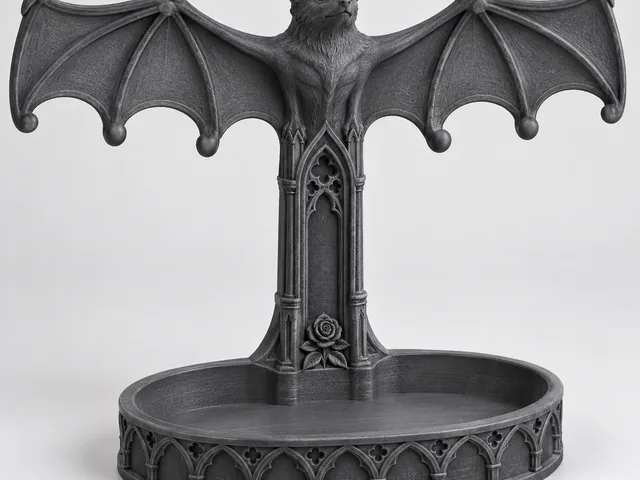 The Nightkeeper – Gothic Bat Jewelry Stand