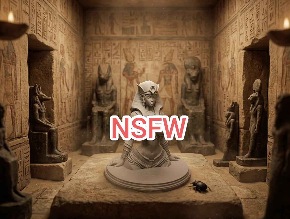 Topless Egyptian Queen