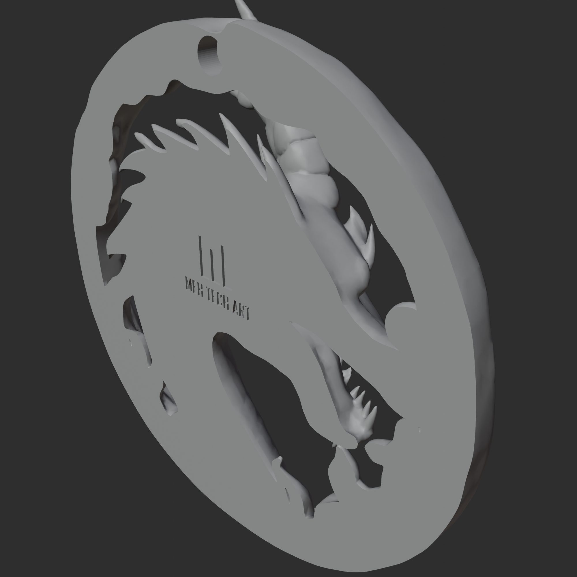Miniatura 6 do modelo 3D Dragon Head in a Ring
