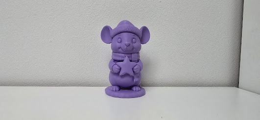 Mouse with Star and Scarf Christmas Figurine